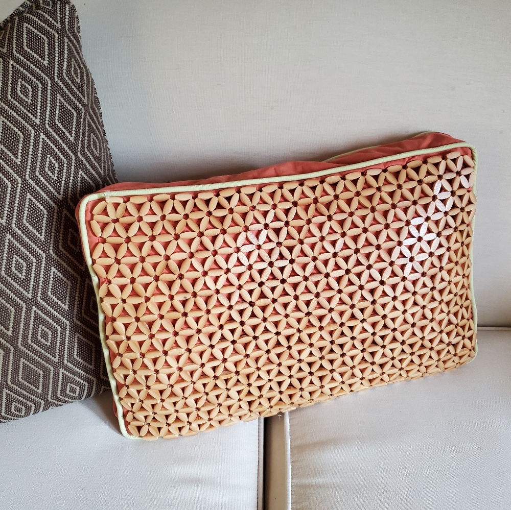 Raymond Waites wood bead designer accent pillow